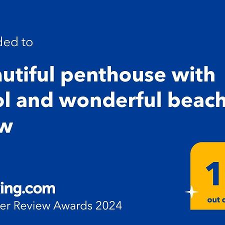 Beautiful Penthouse With Pool And Wonderful Beach View Oliva Kültér fotó